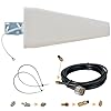 Antenne Directionnelle 12dBi pour 5G/4G/LTE/WiFi, Usage Extérieur, 698-960 MHz & 1710-3700 MHz. Compatible avec Orange et Bouygues Telecom. Câble 3m SMA/RP-SMA/TS9