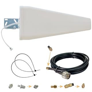 Antenne Directionnelle 12dBi pour 5G/4G/LTE/WiFi, Usage Extérieur, 698-960 MHz & 1710-3700 MHz. Compatible avec Orange et Bouygues Telecom. Câble 3m SMA/RP-SMA/TS9