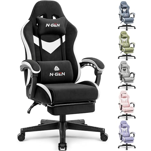 N-GEN GAMING Video Gaming Chair Office Computer Desk Use Ergonomic Reclining Backrest Adjustable...