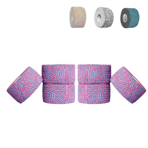 Happy Thumbs Tape Company - Gym & Hook Grip Tape - Thumb & Finger Protection - for Cross Training, Weightlifting, Gymnastics & More - Stretchy Adhesive Athletic Weightlifting Tape - 24 ft Long 6 Pack