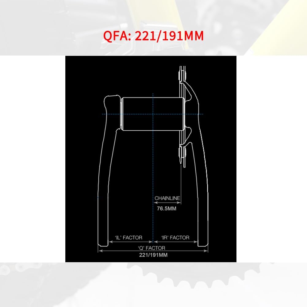 Set di pedivelle da 170/175 mm per Mountain Bike, Perno Quadro 104, in Lega di Alluminio, pedivelle Sinistra e Destra compatibili con 8/9/10/11/12 velocità, Leggere.