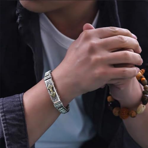 Glowave 999 Sterling Silver Feng Shui Pixiu Bracelet, Fortune Protection Bangle, Wealth Pixiu Lucky Bracelet, Pixiu Bangle Bracelet For Women Men Gift