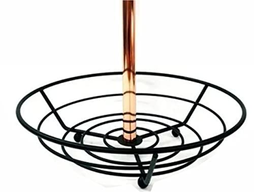 Fruteira de Mesa Inox Preta Grande Redonda Aramada Multiuso Para Balcão De Cozinha Tigela e Cesto de