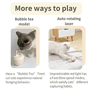 Bubble Cat Laser Toy - Automatic Cat Toy with Tumbler Design, Interactive Cat Toy with Catnip/Treat Storage, Fast & Slow Mode for Small to Large Cats Indoor Play Bubble Cat Laser Toy – Automatic Cat Toy with Tumbler Design, Interactive Cat Toy with Catnip/Treat Storage, Fast & Slow Mode for Small to Large Cats Indoor Play