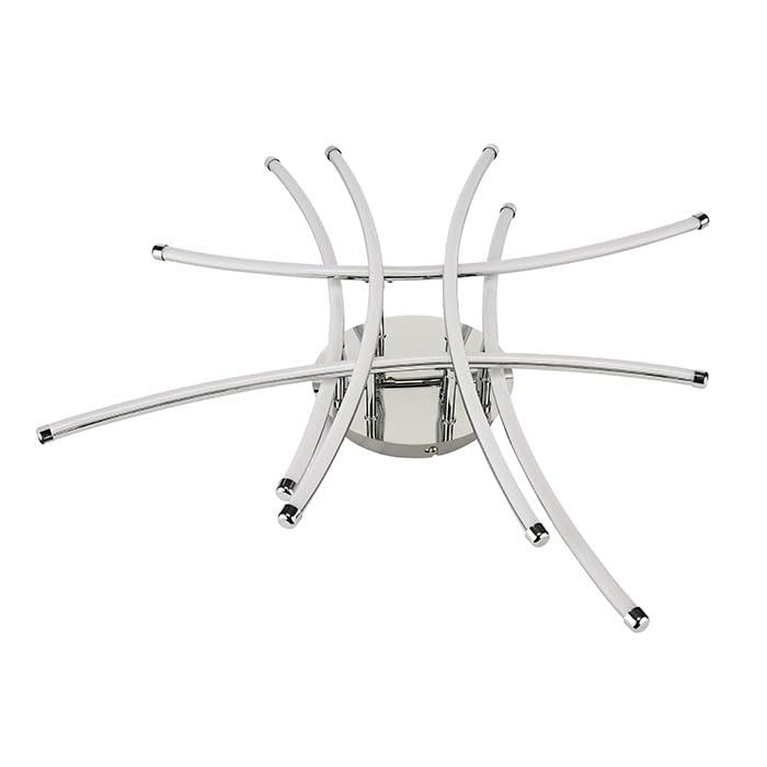 Lampada a sospensione a LED, 50 W, 2750 lm, 4000 K, colore bianco neutro, cromato