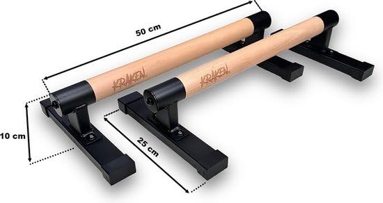 Image of bodymechanicsglobal Mini Parallettes, Push up bar 10 * 5 * 4 inc, Calisthenics bar, Push-up Stand, Wooden parallettes