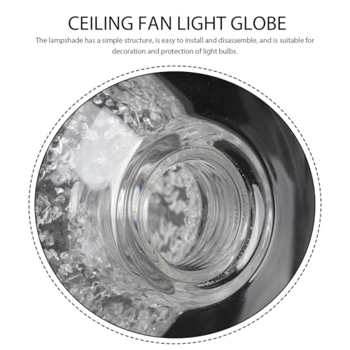 Image of Angoily G9 Glass Lamp Shade Replacement Double Layer Transparent Globe Light Cover 3.9 Inch Ceiling Lamp Shade for Home and Outdoor Decoration