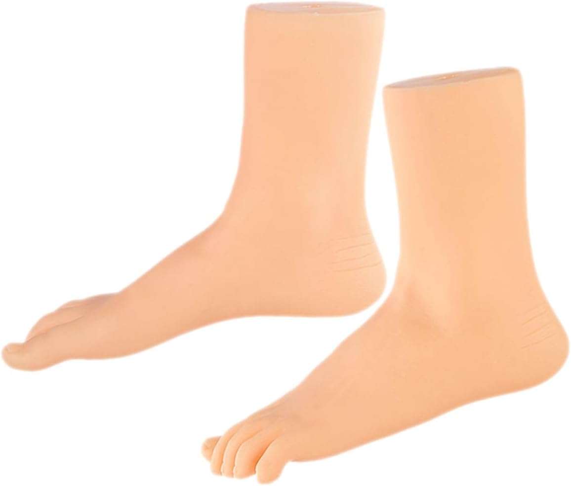 Gatuida 1pair Realistic Foot Model for Socks Display Hollow Soft Model for Photography and Painting for Artists and Educators Versatile Sock Mannequin for Creative Projects