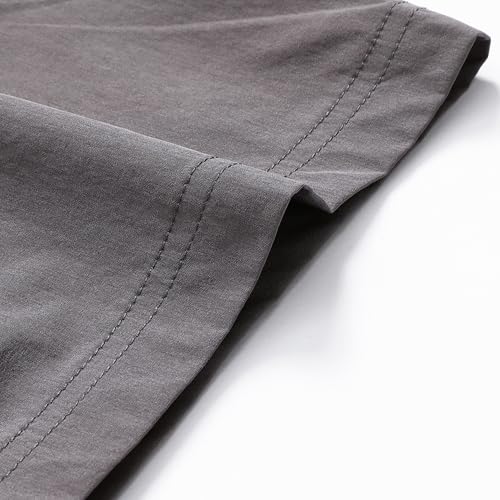 Zyvrenix Men's Short Sleeve Button Down Shirts with Pocket Dark Gray 2XL - image 8