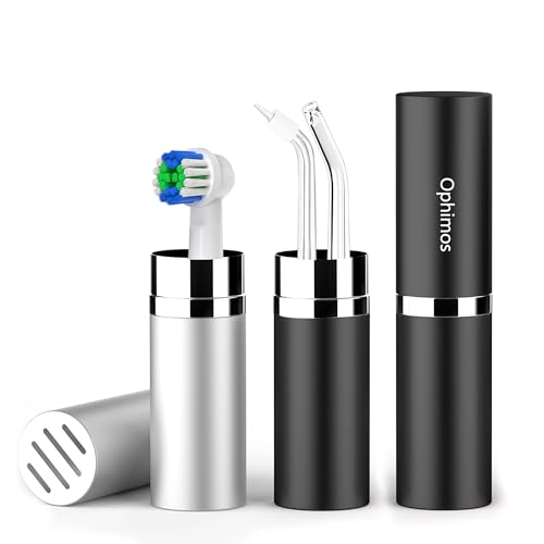 Ophimos Aluminum Case for Electric Toothbrush Heads & Water Flosser Tips