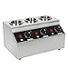 Produktbild Fetcoi Elektrisch Saucenwärmer Schokoladenwärmer Wert Wärme Food Sauce Edelstahl Device 3 Pan Pot Quetschflaschen Jam Dispenser