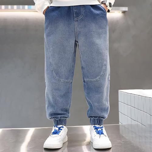 Boys Wide Leg Jeans Casual Trousers Loose Fit Denim Streetwear Pants for Boys3