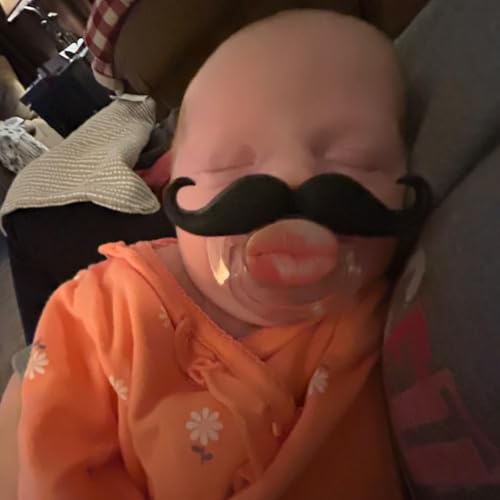Image of YAPROMO Funny Baby Pacifiers, Mustache Pacifier for Babies 0-36 Months, 4Pcs Mustache Binkies for Boys and Girls BPA Free