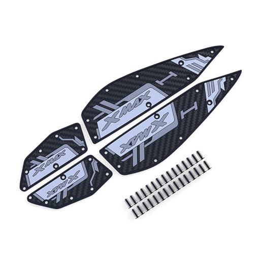 プレミアムゴムオートバイフットパッド Xmax300 2020-2024 滑り止めデザイン滑り止め表面簡単なインストールオートバイフットレストパッド
