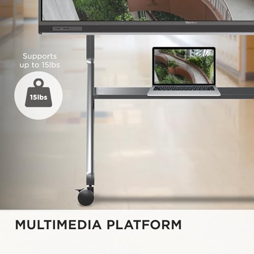 Support ViewSonic VB STND 009 Trolley avec roulettes compatible LFD 55 au 105 Réglable en hauteur.Roues silencieuses à 360° avec freins à dégagement rapide Neuf - vue 7