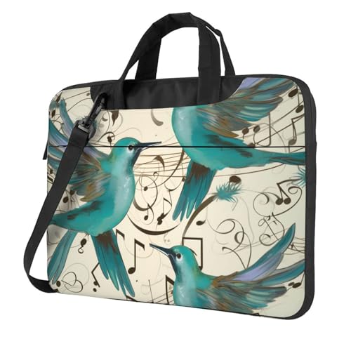 Sac ordinateur notes de musique bleu sarcelle bandoulière convertible