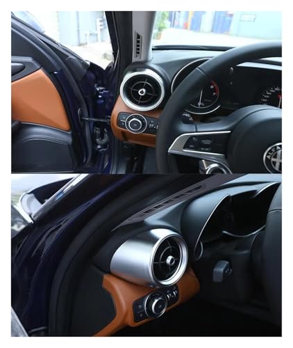 Marco de salida de aire para Alfa Romeo Giulia 2017-2020 en ABS negro mate 6