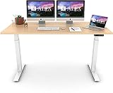 ALFA FURNISHING Advanced 55x28 Inches Standing Desk for Home Office, Dual Motor Electric Adjustable