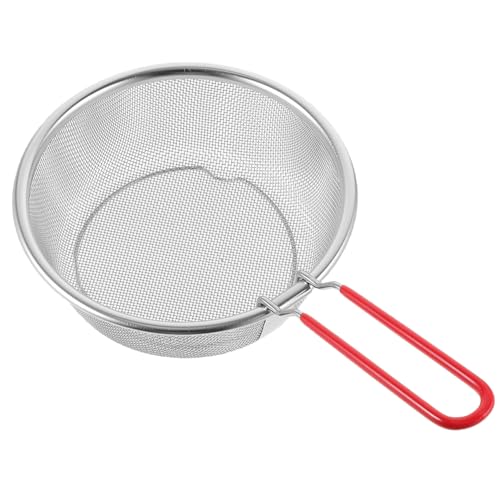 HOLIDYOYO Cesta Freidora Inoxidable con Mango Desmontable Canasta para Pasta y Snacks Colador Fino para Patatas Fritas y Albóndigas para Cocina y Restaurantes