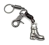 Onwomania - 'Botas cuero artesano Llavero: amuleto de la suerte de metal ideal como regalo, por ejemplo, para el mejor amigo, el mejor amigo, mamá, para hombres, mujeres y niños