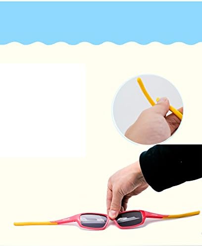 Kids Sports Style Polarized Sunglasses Rubber Flexible Frame For Boys And Girls Children Age 4-10 - Image 5