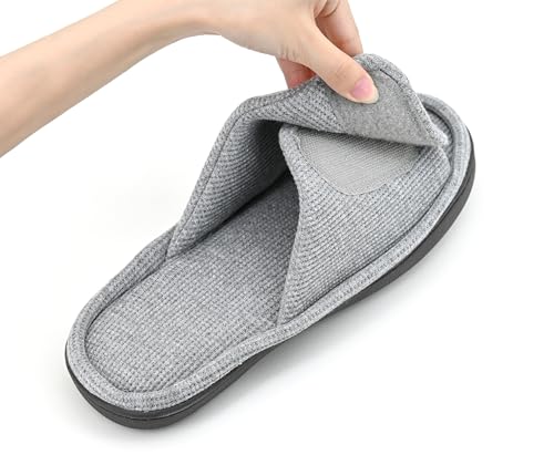 Image of Panda Bros Adjustable House Slippers for Men Soft Open Toe Breathable Indoor Outdoor Slip on Slides Slippers with Memory Foam for Home Bedroom