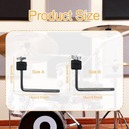 Brazo Extensor para Soporte de Platillos, Abrazadera Profesional para Batería, Soporte en Forma de L para Instrumentos Musicales - Estilo A miniatura 5