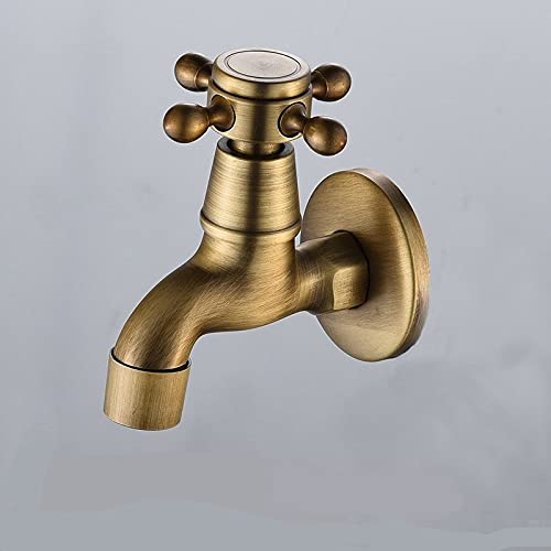 Robinet de salle de bain en laiton robuste au design vintage et épuré pour vasque