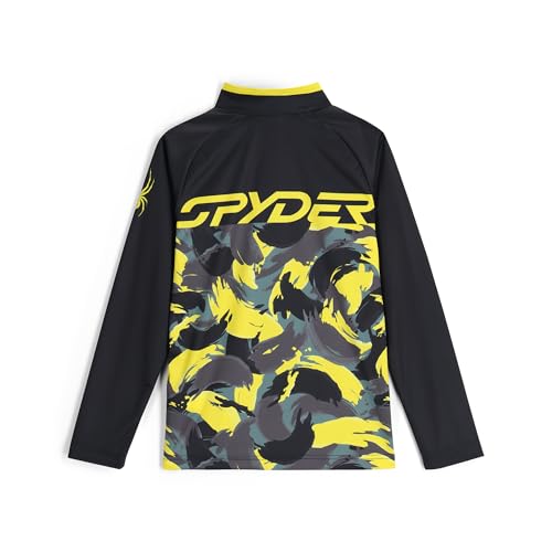 Spyder Boy's Camo Half Zip Ski Base Layer Sweater Jacket2