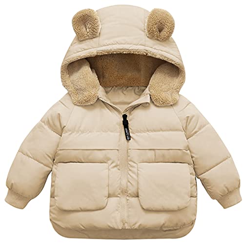Happy Cherry Toddler Kids Winter Warm Jacket Down Puffer Coat Thick Hooded Outwear