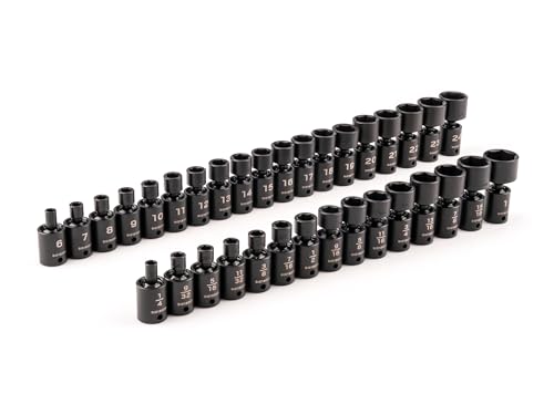 Image of TEKTON 3 /8 Inch Drive Universal Joint Impact Socket Set | SID97005