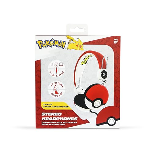 Image of OTL Pokemon Pokeball Headphone For Ages 8 Upwards