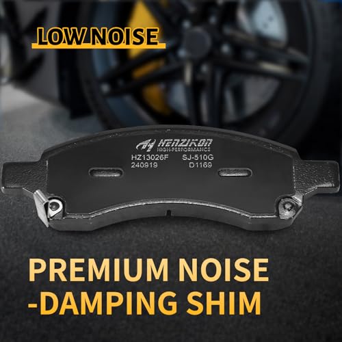 Image of Front Brake Pads Compatible with 2006-2007 Buick Rainier;Chevrolet Colorado /Trailblazer /Trailblazer EXT;GMC Canyon /Envoy /Envoy XL;2006-2008 Isuzu Ascender;2006-2009 Saab 9-7x(D1169)