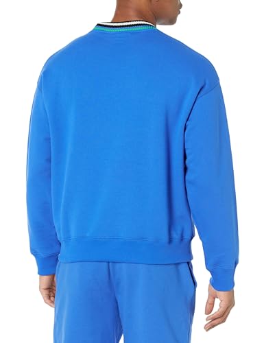Lacoste Men's Loosefit Colorblock Striped Crew Neck Sweatshirt2