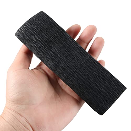 Meccanixity Crepe Paper Roll Crepe Paper Decoration 8.2Ft Long 5.9 Inch Wide For Wedding Ceremony Various Large Festivals Decoration, Black #TOP3