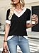 Womens Summer Tops Short Sleeve Sweater for Women Trendy Casual Spring Outfits Beach Vacation Clothes Travel Resort Wear 2026 Casual V Neck Soft Cute Plus Size Tops Tshirts Shirts Black