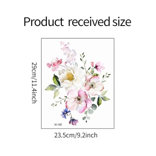 Naiveferry VCT7YYSGJFZ2TSDWM4PAAWPMV3X Flowers Toilet Seat Lid Stickers, Toilet Lid Cover Decals Self-Adhesive Removable Bathroom Wall Sticker Flower Pattern thumb #5