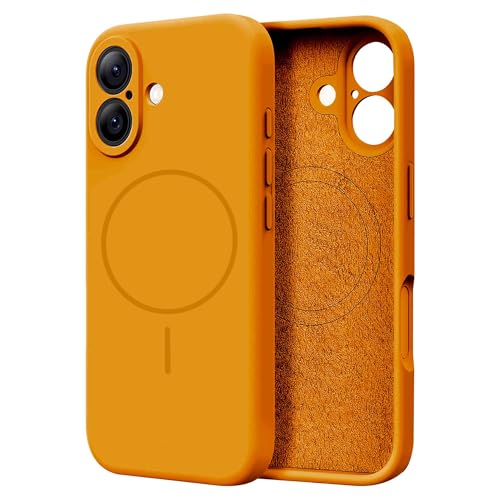 Image of Kratos Active Grip Silicone Case Cover Compatible with iPhone 16 Plus - Enhanced Protection, Wireless Magnetic Charging Case with Raised Edge Camera & Screen Protection, Shock-Resistant Design Orange