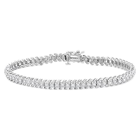 Hdiamonds 1.00 Cttw White Diamonds Tennis Bracelet in 10K Gold (H-I, I1-I2) Cover