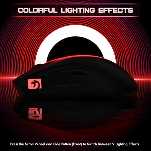 Image of ATTACK SHARK x MAMBASNAKE M4 Wireless Gaming Mouse, 24000 Adjustable DPI PAW3311 Optical Sensor, Programmed Buttons, 52g Lightweight Ergonomic Computer Mice 2.4G /BT /USB-C for PC /Mac-Black