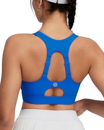 Image of RUNNING GIRL Sports Bras for Women High Support, Adjustable Straps High Impact Racerback Bra with Hook Closure Molded Cup
