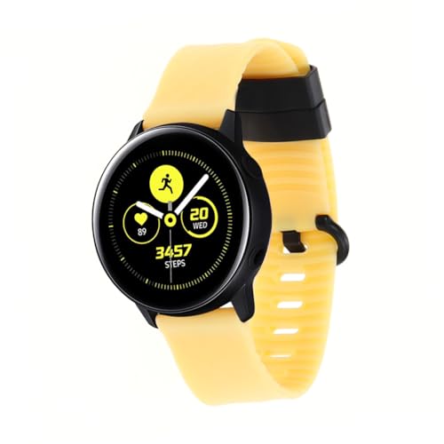Homoyoyo Yellow Smartwatch Strap Replacement Band for Watch 20mm Easy Install Comfortable Fit Fashionable Design