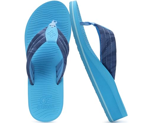Image of COFACE Women's Flip Flops with Arch Support Ladies Fashion Lightweight Wedge Flip Flops Comfortable Yoga Mat Sole Summer Platform Thong Sandals