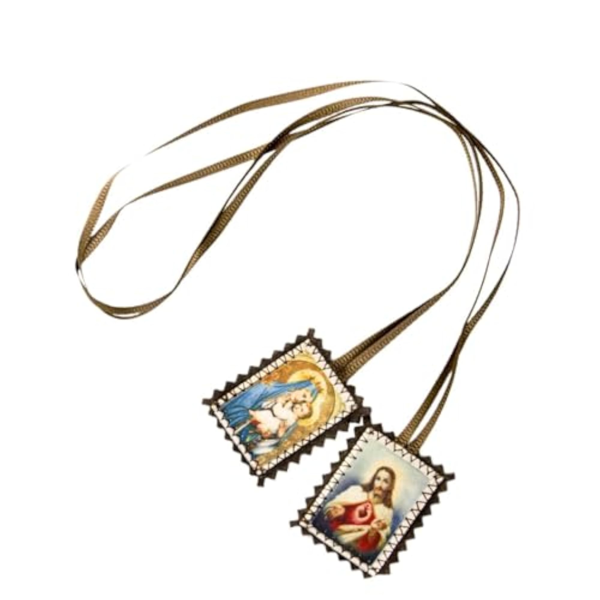 Traditional Scapular Pendant Necklace for Our Lady of Mount