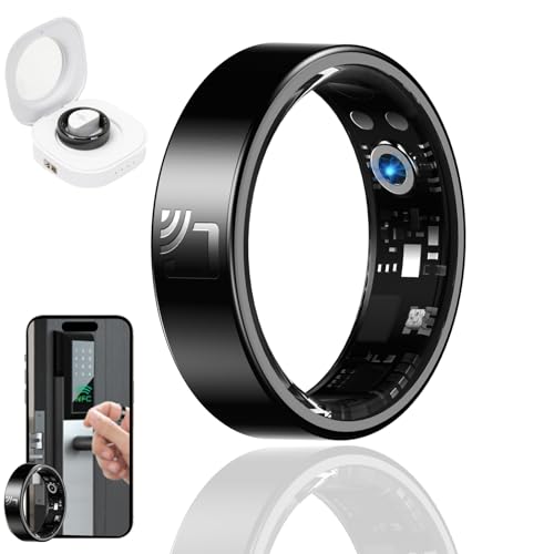 Govllfoz Smart Ring Monitor Heart Rate, Blood Oxygen Saturation, Sleep qualityvariability, and Calorie Burn Smart Ring Health NFC Access Card IPX68 Waterproof (8)