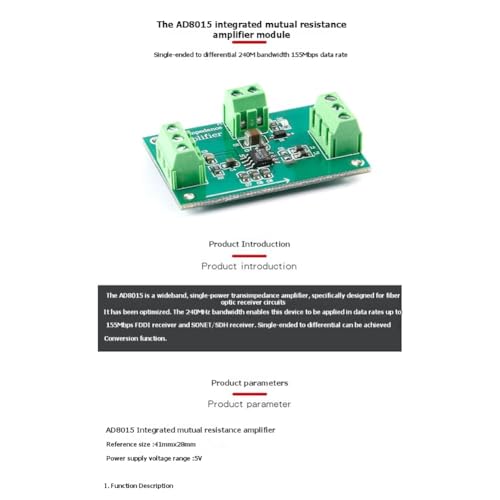 Módulo AD8015 para transformar señales simples a diferencial en proyectos de telecomunicación 2