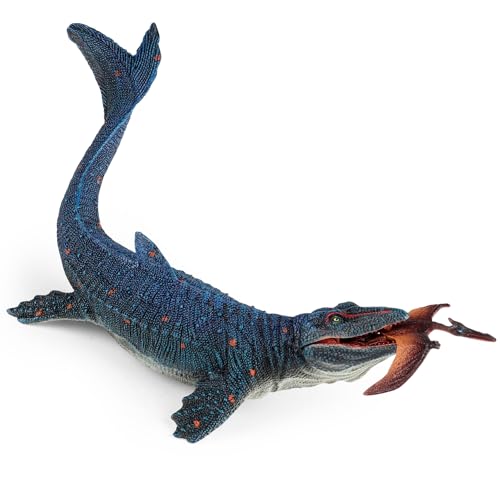SIENON Jurassic Mosasaurus Toy 29CM, Mosasaurus Hunting for Pterosaur Model Large Marine Predator Dino Figurine