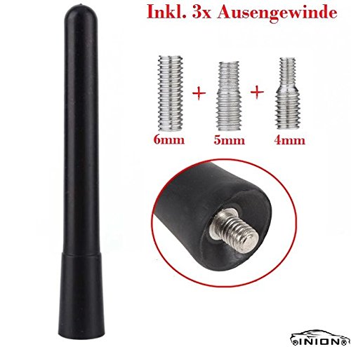 INION Auto Kurzantenne 18cm - Universal Dachantenne Für Radio AM/FM Mit Adaptern