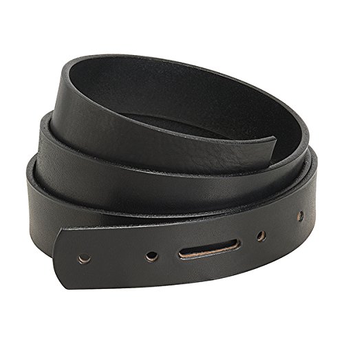 Belt Blank with Snap Holes and Black Edge Paint, 1"