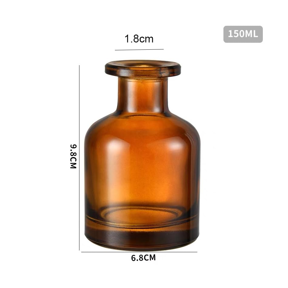 UPSTORE 150ml/5oz Empty Glass Diffuser Bottle Diffuser Jars Aromatherapy Storage Container Fragrance Accessories Use for DIY Replacement Diffuser Sticks Sets Home Bathroom Decor